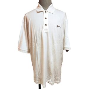 AM Player Vintage Cotton Golf Polo Shirt White XL
